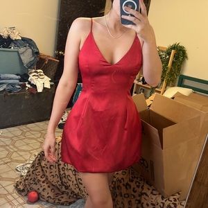 Red Satin dress